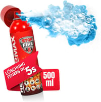 notlok Safety Work 500g Tűzoltó Spray | Kompakt Habos Tűzoltó Készülék Konyhába és Autóba | A B E F Osztályú és Zsírtüzek Ellen | 500ml Alum 1