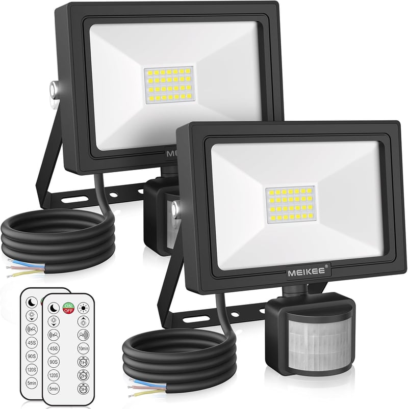 MEIKEE 25W LED Reflektor Mozgásérzékelővel - 2100 Lumen, IP66 Vízálló, Távirányítós, 3 Üzemmód, Állítható Fényerő, Kültéri Lámpa Kerthez, Ga
