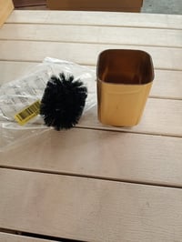 WENKO Auron držiak na WC kefu s vymeniteľnou hlavicou a nerezovým držiakom v zlatej farbe — WC kefa chýba (stav: pozri 2. obrázok) 2