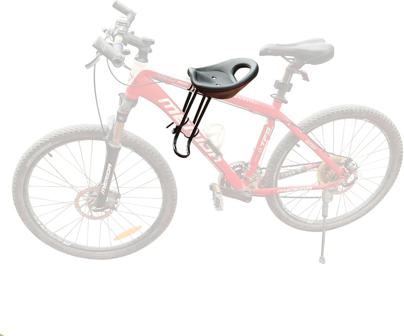 Első ülés gyerekeknek QIUR mountain bike-ra, háttámlával és lábtartóval - Fekete