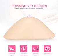 Proteză mamară triunghiulară ușoară din silicon ONEFENG - Umplutură post-mastectomie, textură naturală, 195g, mărimi 85B/85C/90A 4
