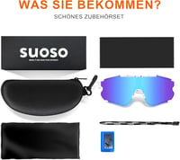 suoso Polarizált Kerékpáros Napszemüveg UV400 Védelem Férfi Női 7