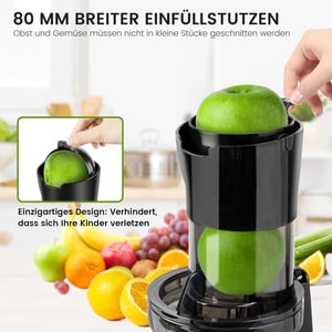 Keenray spori sokovnik Električna centrifuga sa širokim otvorom od 80 mm, funkcijom povrata, siva