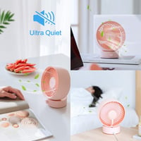SmartDevil USB Asztali Ventilátor - Kompakt, Hordozható Mini Ventilátor 20° Fokozatmentes Sebesség Szabályozással, Csendes Működés, Irodába, 6