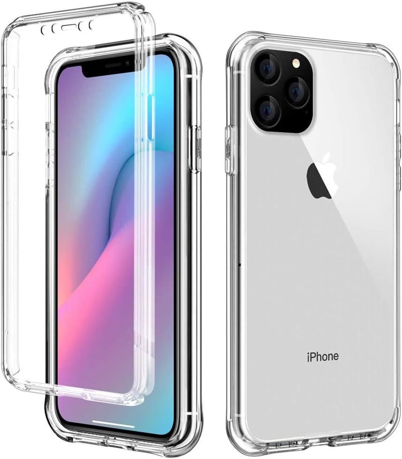 Apple iPhone 11 Pro Átlátszó Tok Beépített Kijelzővédővel