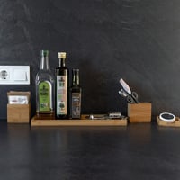 ROCDEER 6 részes állítható bambusz fürdőszobai tálca szett - sminkes, WC-tartályos, kozmetikai rendszerező 7