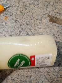 Valcová sviečka Rayher, krémová, výška 25 cm, priemer 8 cm — Sviečka je na boku pretlačená (stav: pozri 2. obrázok) 3