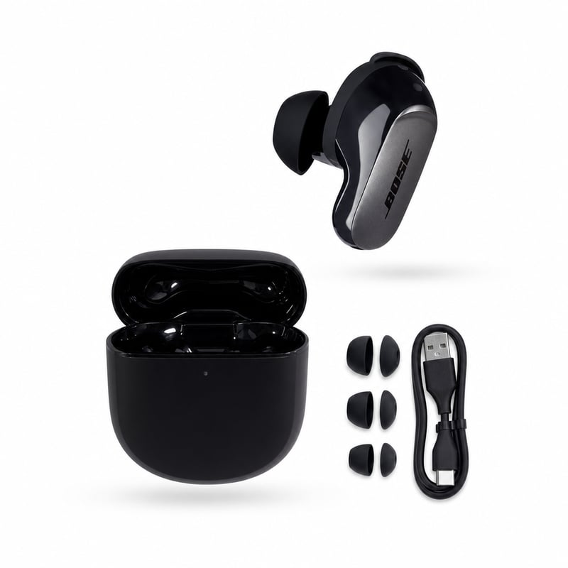 Bose QuietComfort Ultra Earbuds Bluetooth Fülhallgató — hibás, részben működik: bal fülhallgató nem működik (állapot: lásd a 2. képet)