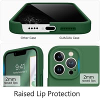 Apple iPhone 13 Pro Max Strapabíró Sötétzöld Szilikon Védőtok 5