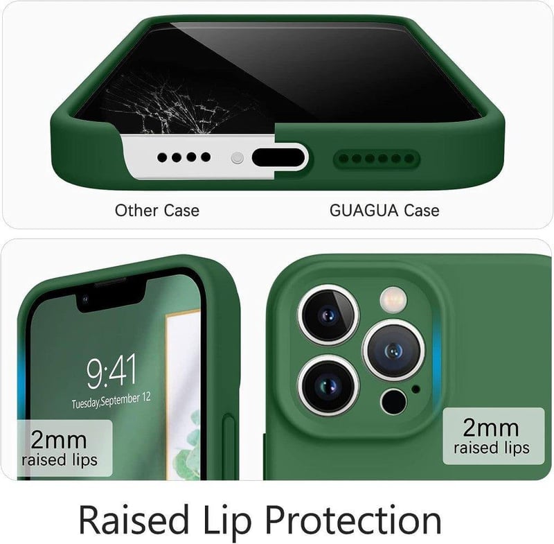 Apple iPhone 13 Pro Max Strapabíró Sötétzöld Szilikon Védőtok