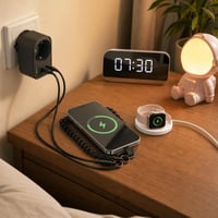Nabíjací set Gadget Saver: 2x kábel + nabíjačka Watch + PD 30W adaptér + držiak + USB lampa + budík 1