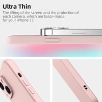 iPhone 13 Rózsaszín Ultravékony Szilikon Tok Mikroszálas Béléssel 2