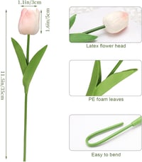 N&T NIETING Élethű Műtulipán Csomag - 12 db Többszínű Latex Virág Esküvőre, Dekorációhoz, Anyák Napjára, Valentin-napra 8