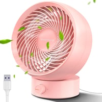 SmartDevil USB Asztali Ventilátor - Kompakt, Hordozható Mini Ventilátor 20° Fokozatmentes Sebesség Szabályozással, Csendes Működés, Irodába, 1