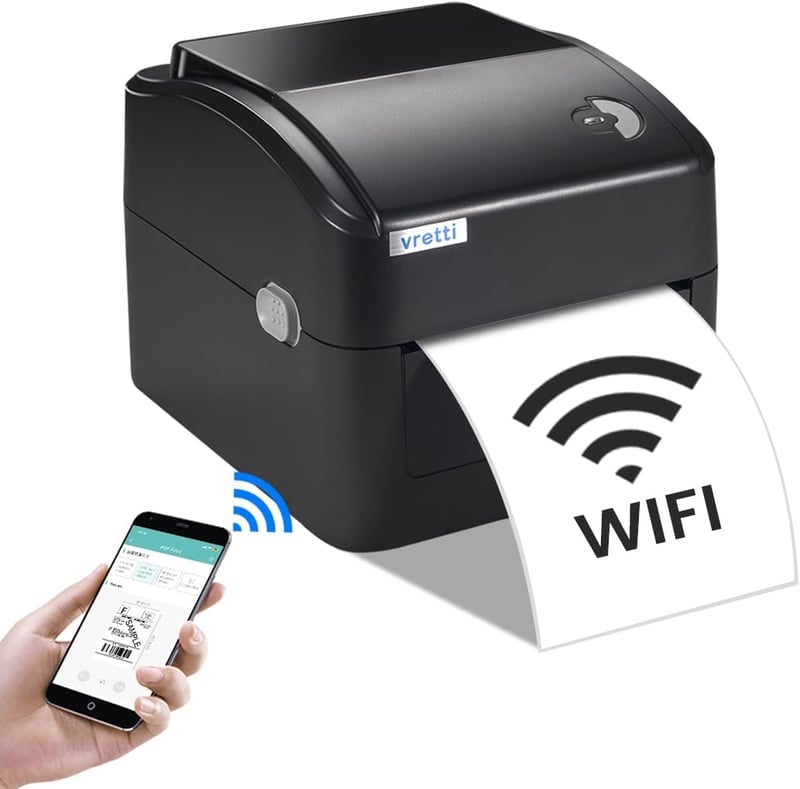 vretti WiFi DHL Szállítmánycímke Nyomtató Mac/PC/Chromebook-hoz