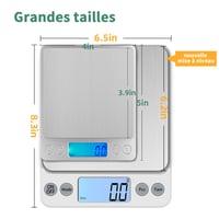KUBEI 5kg-os USB-s digitális konyhai mérleg, 0,1g pontosság, rozsdamentes acél 2
