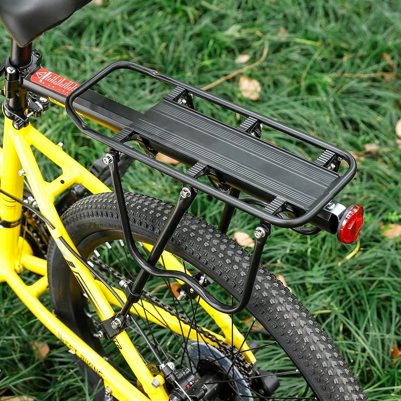 West Biking Alumínium Kerékpár Csomagtartó - Univerzális Hátsó Tartó 50kg Teherbírással, 24-29" Kerekekhez, MTB, Országúti és Fat Bike Kompa