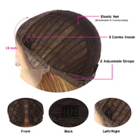 Sapphirewigs Hosszú Egyenes Barna Paróka Nőknek - 60cm, Hőálló Szintetikus 4