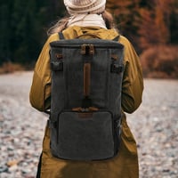 G-FAVOR 40L Utazó Hátizsák Férfiaknak - Kézipoggyász Méretű Laptop Táska 17,3" Notebookhoz, Túrázáshoz, Iskolába, Fekete 9