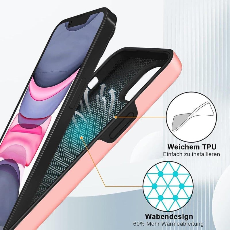 Apple iPhone 13 Rózsaszín Mágneses Gyűrűs Szilikon Védőtok