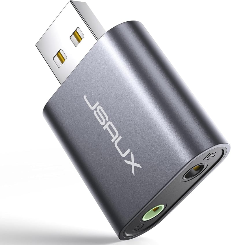 JSAUX USB hangkártya adapter PC-hez és PlayStation-höz - szürke