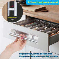 shuokang 2 db Öntapadós Alumínium Bútor Fogantyú - 148 mm Ezüst Szekrény és Fiók Fogantyúk Fúrás Nélkül, Tolóajtókhoz, Konyhába, Gardróbhoz 7