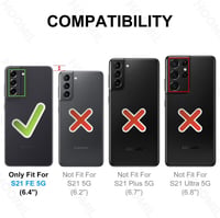 Samsung Galaxy S21 FE Fekete Flip Tok Prémium Műbőrből 2