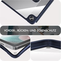 Samsung Galaxy Tab A9+ 360°-os forgatható tok világító német billentyűzettel, kék 8
