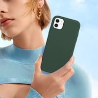 iPhone 11 Vékony Szilikon Tok Kameravédelemmel - Alpesi Zöld 7
