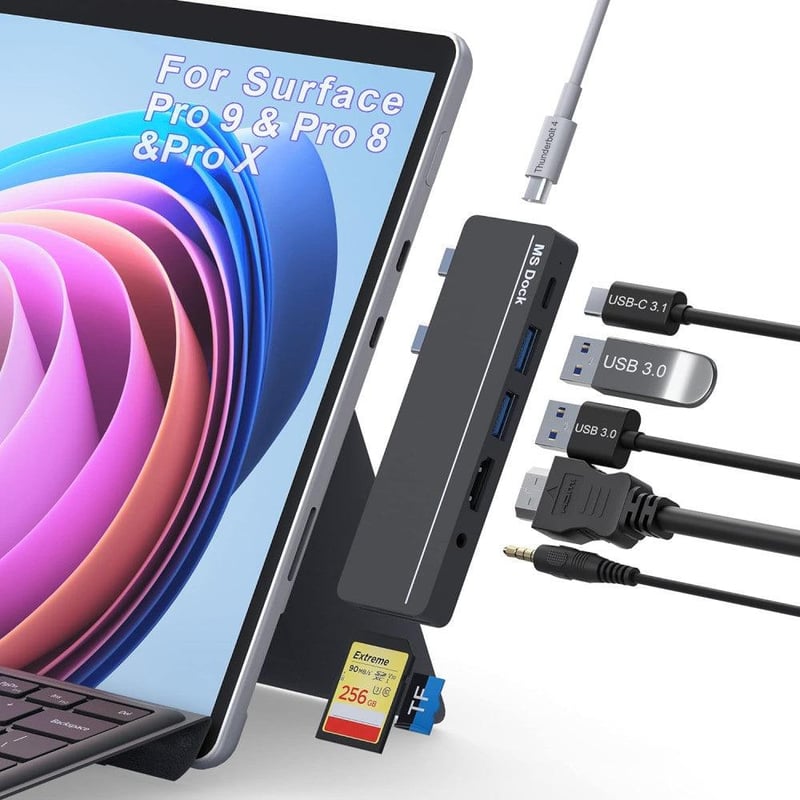 Microsoft Surface Pro 8 Dokkoló: 4K HDMI, LAN, USB 3.0 - Rytaki Pro
