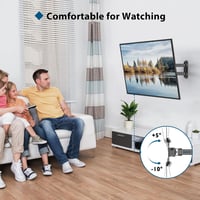 BONTEC TV Fali Tartó 13-42" LED LCD OLED TV-hez, Dönthető, Forgatható, 360° Elforgatható, 20 kg Teherbírású, Biztonsági Csavarokkal, VESA 20 5