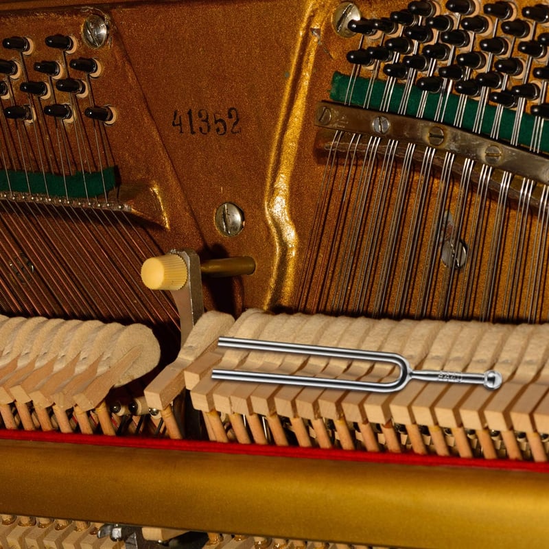 Professzionális A440 Hz hangvilla szett hegedűhöz, gitárhoz - rozsdamentes acél, táskával
