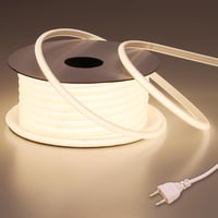 Benlun AC 220V COB LED Szalag 20m - Természetes Fehér 4000K, IP65 Vízálló, Kültéri Világítás, Flexibilis Vágható LED Csík 200W 230V Közvetle 1