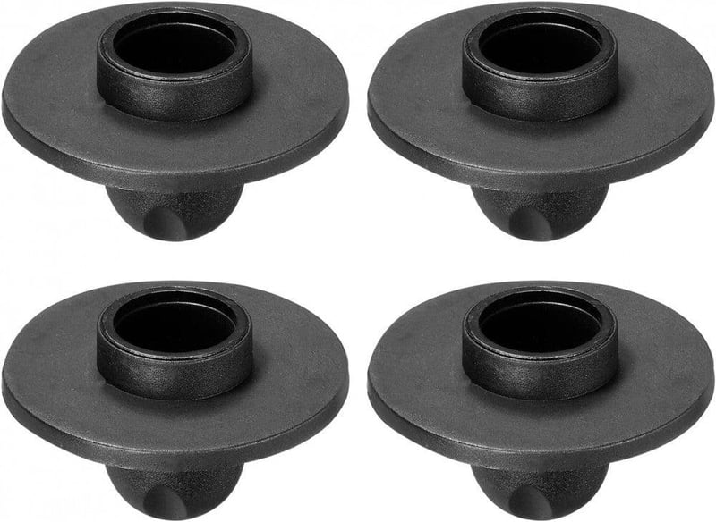 Kempingszék láb szett - 4 db csúszásmentes, fekete, 16 mm-es