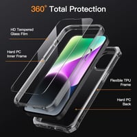 iPhone 14 Plus Védőcsomag: Ütésálló Tok és 2db Üvegfólia 2