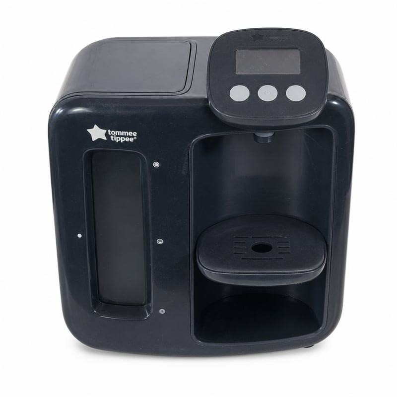 Prístroj na prípravu dojčenského mlieka Tommee Tippee Perfect Prep - s antibakteriálnym filtrom, príprava mlieka za 2 minúty, čierno-modrý, viditeľne používaný