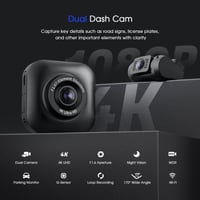 Avylet Autós Fedélzeti Kamera 4K Elöl-Hátul WiFi Éjszakai Látással 3