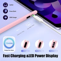 TiMOVO Gyorstöltős Érintőképernyős Stylus Toll - iPad, iPhone, Android, Samsung, Xiaomi Tabletekhez - Töltésjelzővel, Rózsaszín 3