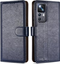 Xiaomi 12T/Pro Mágneses Bőr Flip Tok Kártyatartóval, Indigó 1