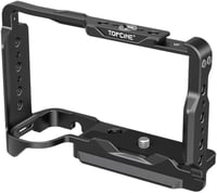 Topcine ZVE10 II Kamera Cage Sony Alpha ZV-E10 II Fényképezőgéphez - Hidegvaku Rögzítővel, NATO Sínnel és Arca Gyorscserés Alaplappal 1