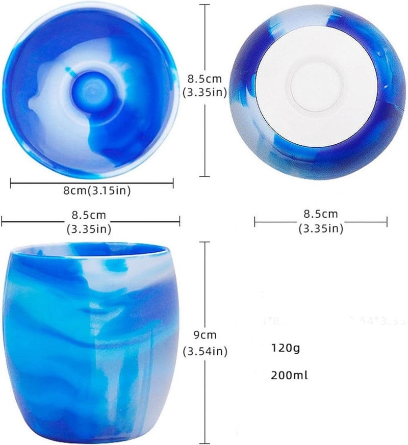 Saturey Hőszigetelő Dupla Falú Szilikon Pohár 200ml