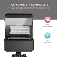 LENSGO TC7S Hordozható Mini Teleprompter Okostelefonhoz - Összecsukható Súgógép iOS és Android Készülékekhez, Vloghoz, Élő Közvetítéshez, Ok 6