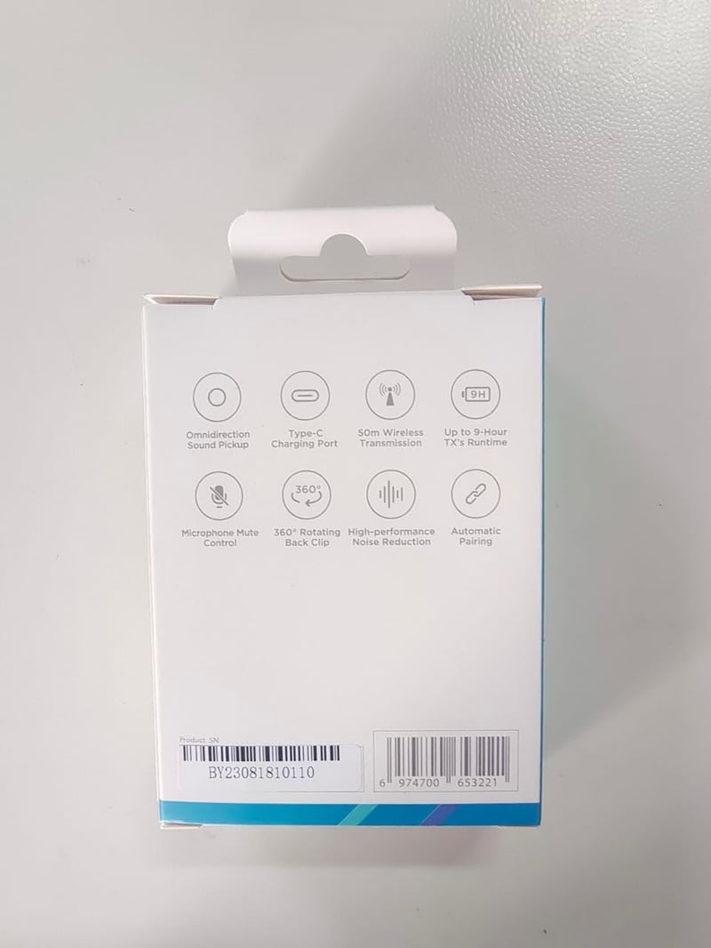 BOYA vezeték nélküli csíptetős mikrofon iPhone-hoz, zajszűrős, vlogokhoz