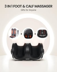 RENPHO Elektromos Lábmasszírozó Gép - Távirányítós, Fűthető, 19.5cm-es 8