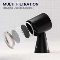 CIARRA CBPHB01 Hordozható Mini Páraelszívó - 2 Sebességes Asztali Légtisztító LED Világítással, Kempinghez, Lakóautóhoz, Grillezéshez 5