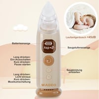 WADEO Elektromos Orrszívó Babáknak - 3 Szívóerősség, Zene és Fény 6