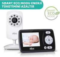 Chicco Smart Videós Bébiőr Kamerával - 2,4" LCD Színes Kijelző, 200m Hatótáv, Éjjellátó, Hangaktiválás, Hosszú Üzemidő, Falra Szerelhető 2