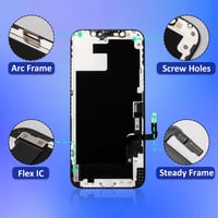 Brinonac iPhone 12/12 Pro Kijelző Cserecsomag, 6.1" Full HD LCD Érintőképernyő, Szerelőkészlettel és Edzett Üveg Védőfóliával 8