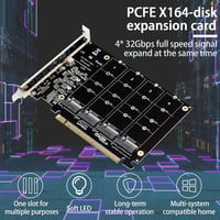XTVTX 4 portos NVMe-PCI-e átalakító kártya M.2 SSD-hez, X16 bővítőkártya 5