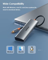 SUTOUG 4 az 1-ben USB-C Hub: Szuper gyors 10 Gbit/s adapter MacBook, iMac és más Type-C eszközökhöz 4
